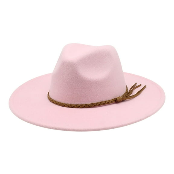 XIYON Fedora Hats Outdoor Leisure Large Brim Design Stylish Solid Color Hat Every Season Classics