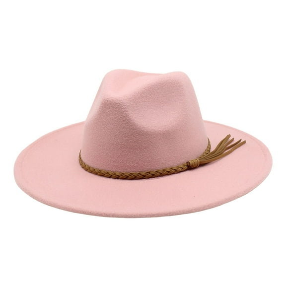 XIYON Fedora Hats Outdoor Leisure Large Brim Design Stylish Solid Color Hat Every Season Fashion