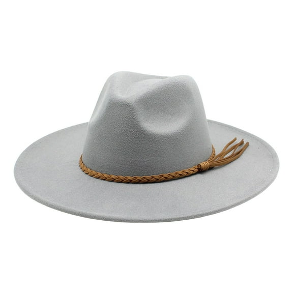 XIYON Fedora Hats Outdoor Leisure Large Brim Design Stylish Solid Color Hat Every Season Fashion