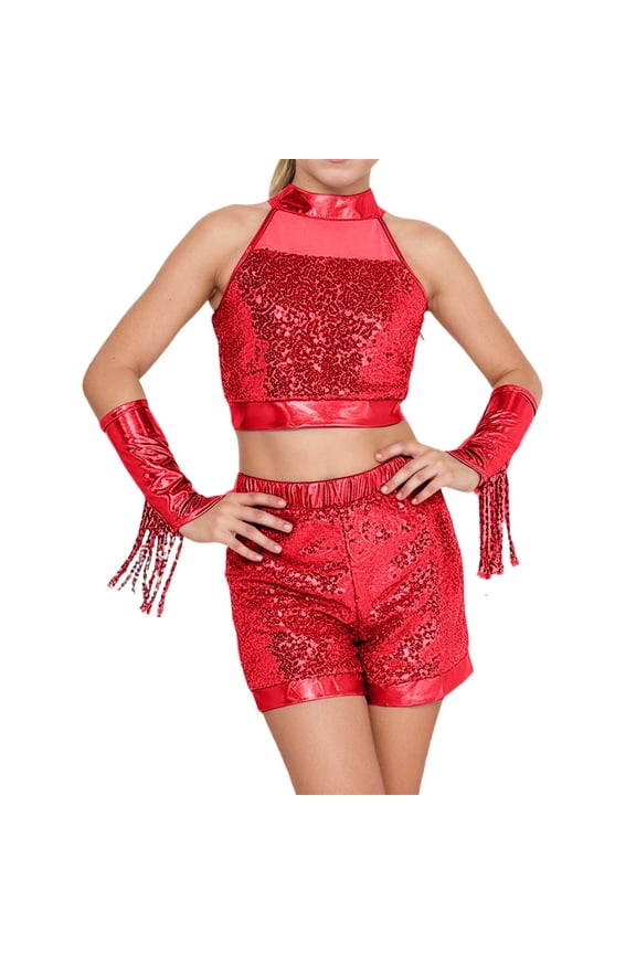 Girl Clothes Girls Dance Stage Performance Outfit Glitter Jazz Latin Competition Party Celebration Sequins Leotard Tutu Skirt 4-5 Years