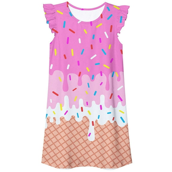 XIYON Girl's Dresses Everyday Kids' Apparel For Regular Fit Ideal For Spring Summer 9-10