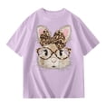 thumbnail image 1 of XIYON Girl's T Shirts Cool Cartoon Bunny Graphic Short Sleeve T Shirt For Girls Casual Summer Top Tee Shirt Casual Tshirts 11-12 Years, 1 of 4