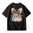 thumbnail image 1 of XIYON Girl's T Shirts Cool Cartoon Bunny Graphic Short Sleeve T Shirt For Girls Casual Summer Top Tee Shirt Classic Fashion Girls Tops 7-8 Years, 1 of 4
