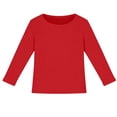thumbnail image 1 of XIYON Girl's T Shirts Girls Long Sleeve Ribbed Stretch Tee Slim Fit Casual Basic Top Comfortable Kids Shirt Classic Cute Tops 13-14 Years, 1 of 4