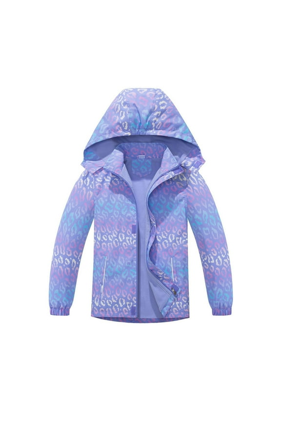 Girls Breathable Outdoor Jacket Windproof Lightweight Zipper Coat For Kids All Seasons Active Wear Streetwear