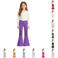 thumbnail image 1 of XIYON Girls Flare Pants High Waist Bell Bottoms Kids Stylish Casual Trousers with Pockets for Daily Wear 15-16 Years, 1 of 4