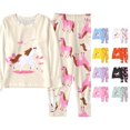 thumbnail image 1 of XIYON Girls Pajamas Set Winter Long Sleeve Sleepwear Top And Pants Comfortable Loungewear For Kids Soft Two Piece Outfit Comfort 7-8 Years, 1 of 5