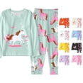 thumbnail image 1 of XIYON Girls Pajamas Set Winter Long Sleeve Sleepwear Top And Pants Comfortable Loungewear For Kids Soft Two Piece Outfit Comfort 8-9 Years, 1 of 4
