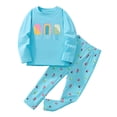 thumbnail image 1 of XIYON Girls Pajamas Set Winter Sleepwear Soft Cute Print Long Sleeve Top And Pants Two Piece Loungewear For Fall Winter Comfort 6-7 Years, 1 of 8