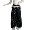 thumbnail image 1 of XIYON Girls Pants Drawstring Elastic Sweatpants Solid Color Casual Active Joggers Casual Comfy Loose Pants 11-12 Years, 1 of 4