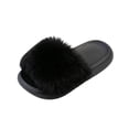 thumbnail image 1 of XIYON Girls Slippers Kids Fuzzy Open Toe House Shoes Warm Winter Slip On Cozy Bedroom Slippers, 1 of 5