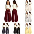 thumbnail image 1 of XIYON Girls Sweatpants Kids Wide Leg Baggy Sweatpants Loose Casual Trousers with Pockets Relaxed Fit Sport for Daily Wear 10-11 Years, 1 of 5