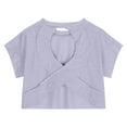 thumbnail image 1 of XIYON Girls T Shirt Loose Casual Short Sleeve Fitness Backless Top 2025 Backless Yoga Sports Short Running T Shirt Streetwear, 1 of 4