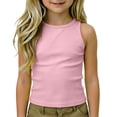 thumbnail image 1 of XIYON Girls Tank Tops Kids Athletic Racerback Crewneck Sleeveless Undershirts Tops Dance Workout Yoga Shirts Clothes For Kids, 1 of 9