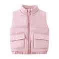 thumbnail image 1 of XIYON Girls Winter Vest Padded Quilted Sleeveless Jacket Warm Thickened Outerwear For Kids Toddler Casual Outfit Comfortable, 1 of 4
