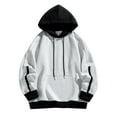 thumbnail image 1 of XIYON Hoodies For Men Autumn Long Sleeve Hooded Sweatshirt With Pockets Loose Pullover Tops Clothes 2025 Vintage Streetwear, 1 of 4