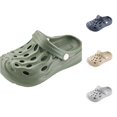 thumbnail image 1 of XIYON Kids Boys Girls Summer Slippers Soft Sole Non Closed Toe Hollow Out Solid Color Lightweight Breathable Shoes For Casual Daily Wear,Green,11.5-13 Years, 1 of 9