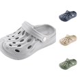 thumbnail image 1 of XIYON Kids Boys Girls Summer Slippers Soft Sole Non Slip Closed Toe Hollow Out Solid Color Lightweight Breathable Shoes For Casual Daily Wear,Grey,9.5-10 Years, 1 of 7