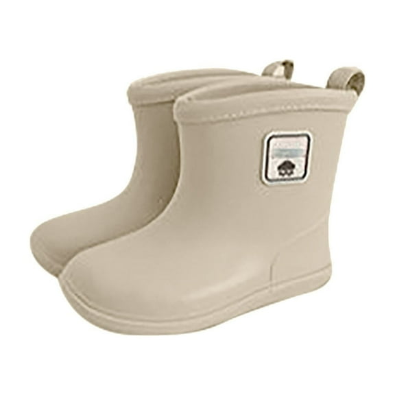 XIYON Kids Rain Boots Baby Kids Easy On Rain Shoes Boots For Toddler Little Kid Short Rain Boots Lightweight Rainy Day Shoes 18-24 Months