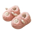 thumbnail image 1 of XIYON Kids Slippers Girls Boys Fuzzy Warm Indoor Shoes For Toddler Kids Soft Comfortable Winter Home Slides With Cute Sheep Design 3-3.5 Years, 1 of 8