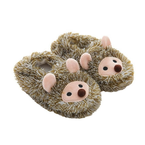 XIYON Kids Slippers Girls Boys Winter Warm Fuzzy Shoes Cute Design Indoor Outdoor Comfortable Kids Soft For Toddler And Little Girls 4.5-5 Years