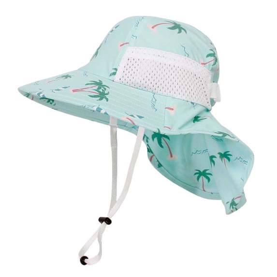 XIYON Kids Sun Hat For Boys Girls Cartoon Printed Unisex Summer Beach Hat Lightweight Adjustable Lovely Outdoor