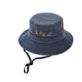 thumbnail image 1 of XIYON Kids Sun Hat Unisex Toddler Fisherman Hats With Cute Cartoon Embroidered Outdoor Beach Hat For Boys Girls Lovely Lightweight, 1 of 3