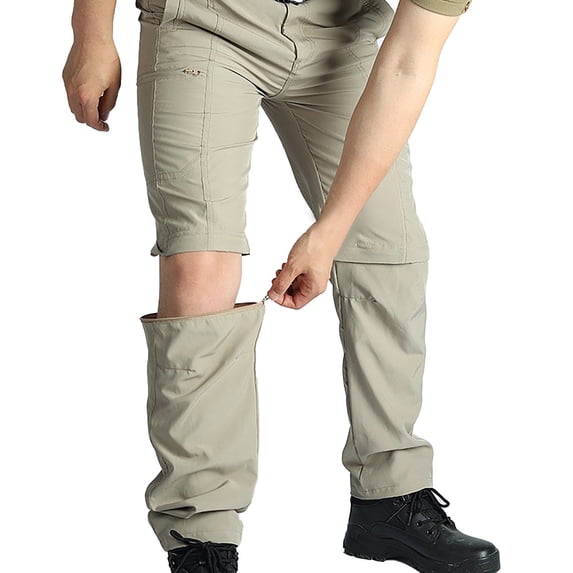 XIYON Men's Casual Pants Men's Convertible Hiking Pants Lightweight Zip Off Breathable Cargo Pants Outdoor Fishing Comfort
