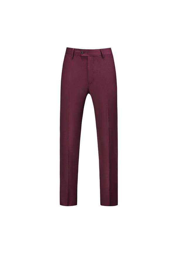 Men's Casual Pants Mens Classic Veneer Crease Flat Head Chinos Mature Mens Straight Leg Pants Trousers Streetwear
