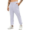thumbnail image 1 of XIYON Men's Casual Pants Solid Color Joggers With Slant Pockets Loose Sweatpants For Autumn Winter Comfortable Non Stretch Trousers Loose Fit, 1 of 9