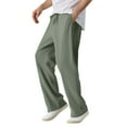 thumbnail image 1 of XIYON Men's Pants Comfortable Breathable Lightweight Relaxed Solid Color Summer Trousers With Pockets For Outdoor Travel Relaxed Fit, 1 of 8