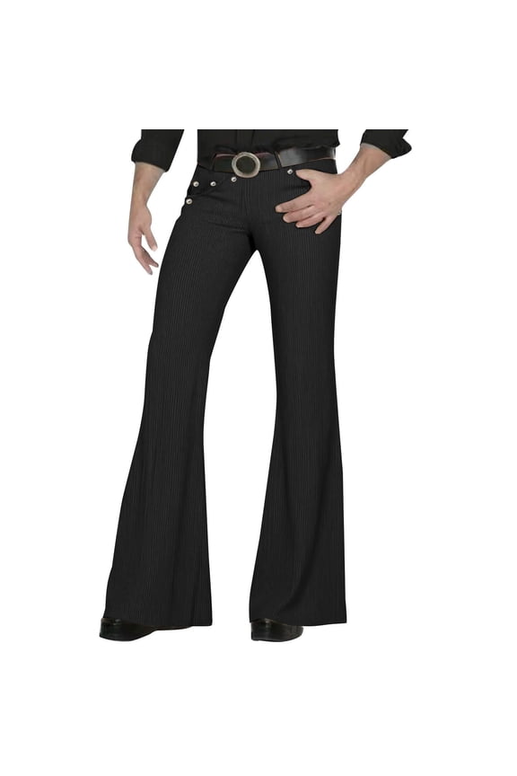 Men's Pants Retro Wide Leg Stretch Flare Trousers Elastic Comfortable Streetwear Performance Bottoms Relaxed Fit