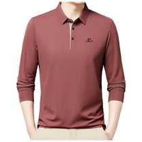 XIYON Men's Polo Shirt Male Long Sleeve Button Down Shirt Collar Casual Business Pullover Top Classic Men's Shirts