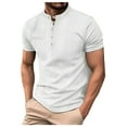 thumbnail image 1 of XIYON Men's Polo Shirt Men Short Sleeve Shirts Casual Solid Holiday Shirts Tops Fashion Casual Classic Collared Golf Shirts Polo Shirts For Men, 1 of 5