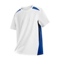 thumbnail image 1 of XIYON Men's T-Shirts 2026 Summer Color Block Silk Short Sleeve T Shirt Mesh Loose Fitting Running Breathable Beach Vacation Top, 1 of 3