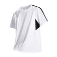 thumbnail image 1 of XIYON Men's T-Shirts 2026 Summer Color Block Silk Short Sleeve T Shirt Mesh Loose Fitting Running Breathable Soft Fashion, 1 of 3