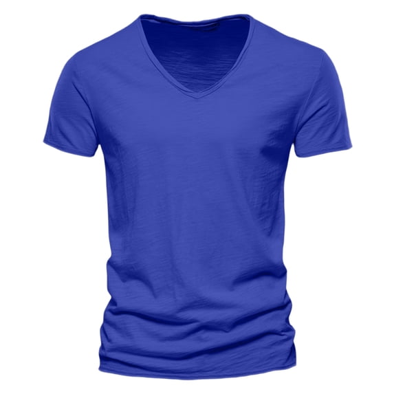 XIYON Men's T-Shirts Casual V Neck T Shirts Loose Fit Comfortable Stretchy Solid Color Summer Tee For Daily Wear Streetwear Comfort