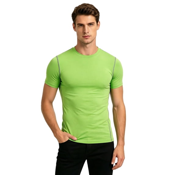 XIYON Men's T-Shirts Performance Compression Workout Tee Shirt For Wicking Athletic Top Gym Running Fitness Training With Stretch And Breathable Streetwear Comfort