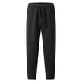 thumbnail image 1 of XIYON Mens Casual Pants Jacquard Drawstring Loose Casual Solid Color Pockets Sports Pants Men Trousers Loose Fit, 1 of 5