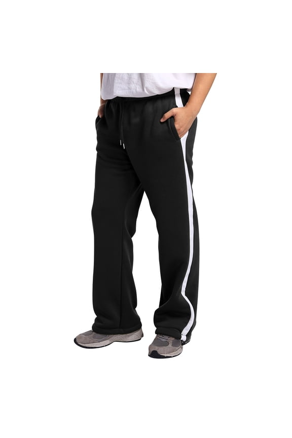 Mens Casual Pants Male Color Block Sweatpants Tether Large Size Pant Loose Autumn Winter Sports Patchwork Trousers Leisure