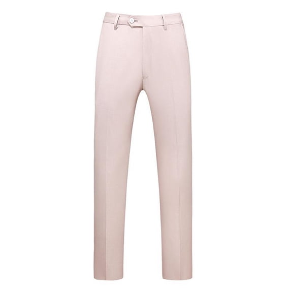 XIYON Mens Casual Pants Men's Classic Veneer Crease Flat Head Chinos Mature Men's Straight Leg Mens Pants