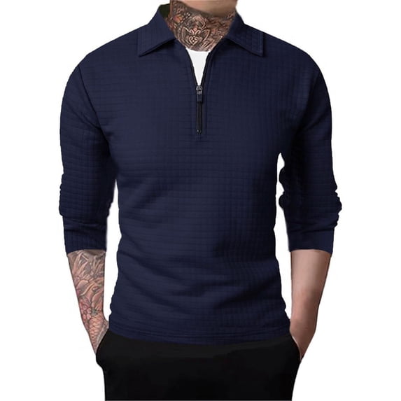 XIYON Mens Golf Shirt Men's Fashion Casual Pullover With Ribbing Edge Comfortable Classic Golf Shirts For Men