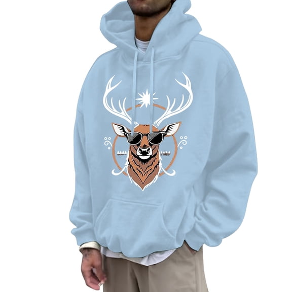 XIYON Mens Hoodies 2025 Men's Hooded Sweatshirt Compatible Oktoberfest County Sweatshirt Fashion Long Sleeve