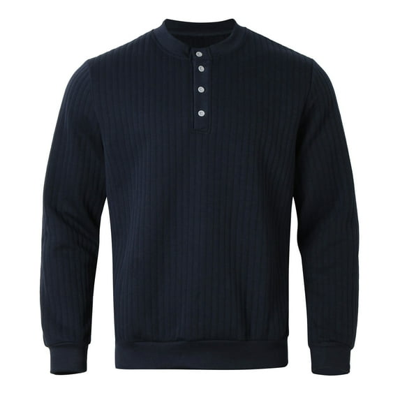 XIYON Mens Long Sleeve Polo Shirts Men's Fashion Solid Color Casual Pullover Shirts Men's Clothing Classic Stylish Tops Comfortable Mens Shirts