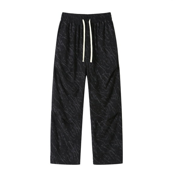 XIYON Mens Pants Autumn Winter 2025 Men's Casual Thickened Corduroy Solid Color Baggy Plus Size Pants Relaxed Fit