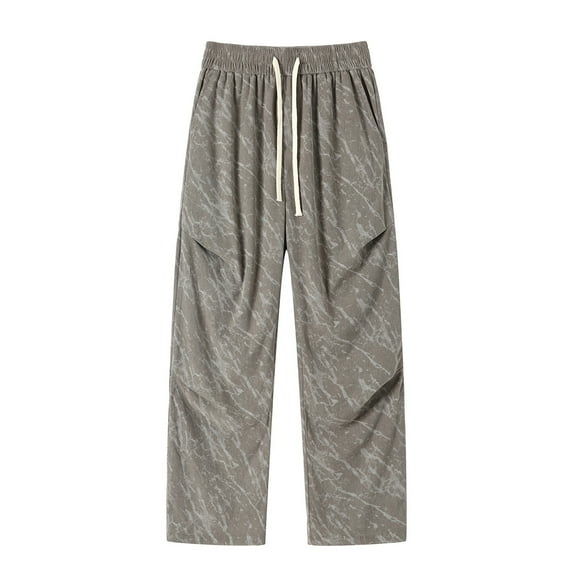 XIYON Mens Pants Autumn Winter 2025 Men's Casual Thickened Corduroy Solid Color Baggy Plus Size Pants Trousers