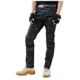 thumbnail image 1 of XIYON Mens Pants Men's Tracksuit Pants Stretch Slim Foot Fitness Training Running Pants For Men, 1 of 5