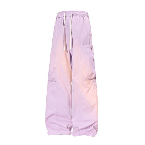 XIYON Mens Pants Outdoor Loose Straight Leg Trousers High Street Utility Hiking Pants For Daily Wear And Leisure Activities Streetwear