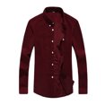 thumbnail image 1 of XIYON Mens Shirts Men's Spring Fashion Casual Lapel Solid Color Corduroy Shirt Top Summer Beach Shirt, 1 of 5