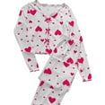 thumbnail image 1 of XIYON Pajama Sets For Women Long Sleeve Pajama With Heart Printed Cozy 2 Piece Sleepwear Loungewear For Home Comfort Comfortable, 1 of 3